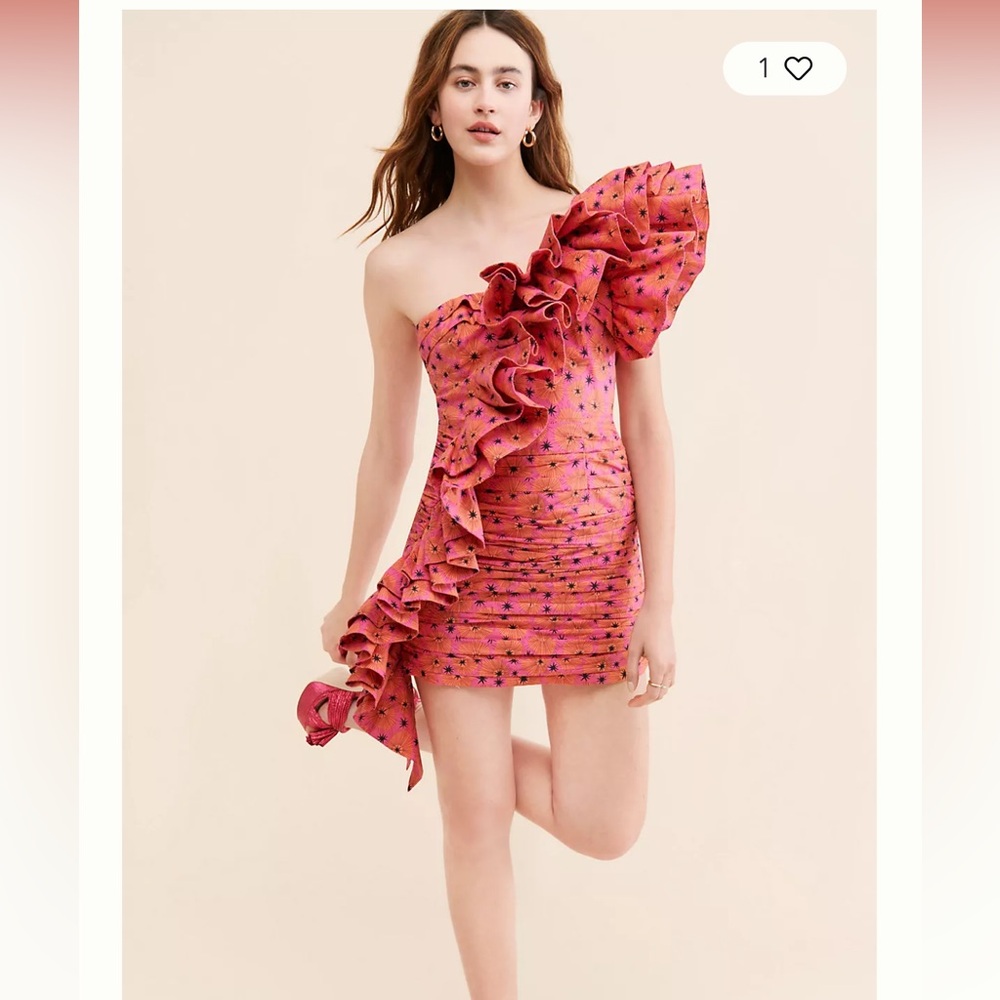 CeliaB Bali Ruffle One-Shoulder Dress